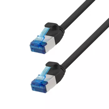 Cablu patch LogiLink Cat.6A Slim S/FTP LSZH, negru, 3 m, SlimLine