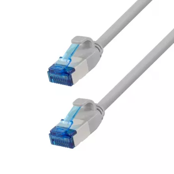 Cablu patch LogiLink Cat.6A Slim S/FTP LSZH, gri, 10m, SlimLine