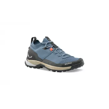 Pantofi de drumeție joși Salewa Puez 2 Knit PTX pentru bărbați, Java Blue/negru, EU 40.5