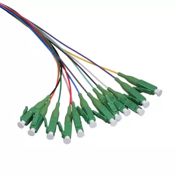 Set pigtail fibră optică LogiLink 12 x LC/APC OS2 (G657.A1), 2 m, colorat, conector verde