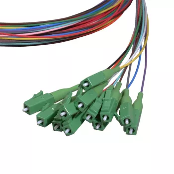 Set pigtail fibră optică LogiLink 12 x LC/APC OS2 (G657.A1), 2 m, colorat, conector verde