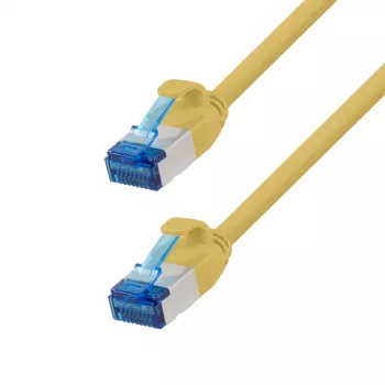 Cablu patch LogiLink Cat.6A Slim S/FTP LSZH, galben, 7,5 m