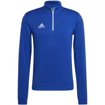 Bluză de antrenament adidas Entrada 22 pentru bărbați, Team Royal Blue/alb, cu fermoar la sfert, mânecă lungă, HG6286 L