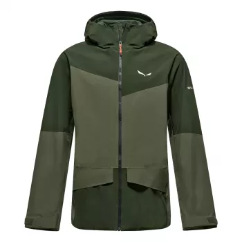 Geacă hardshell Salewa Puez GTX 2L pentru bărbați, verde măsliniu închis, mărimea L