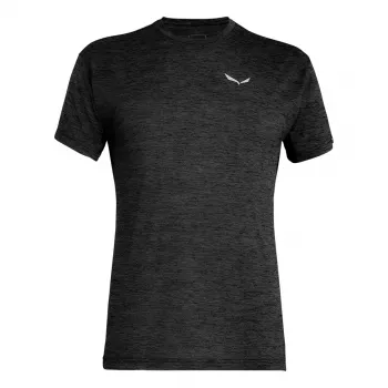 Tricou cu mânecă scurtă bărbați Salewa Puez Melange Dry, Black Out Melange, mărimea M