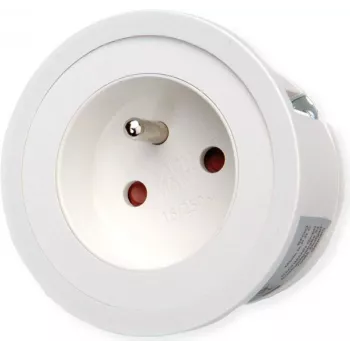 Bachmann PIX 1xUTE 2.0m AEH RAL9010 Flush-Mount Schuko Socket with Loose End