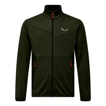 Hanorac fleece cu fermoar integral Salewa Puez Cammino bărbați măslin închis mărimea XL