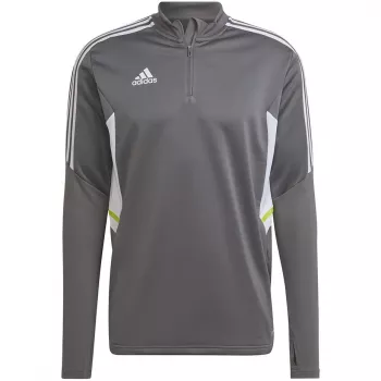 Bluză de antrenament adidas Condivo 22 pentru bărbați 1/2 zip Grey Two/alb HD2312