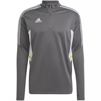 Bluză de antrenament adidas Condivo 22 pentru bărbați 1/2 zip gri/alb HD2312