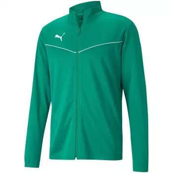 Geacă de antrenament din poliester PUMA teamRISE verde pentru bărbați cu fermoar integral 657392 05 S