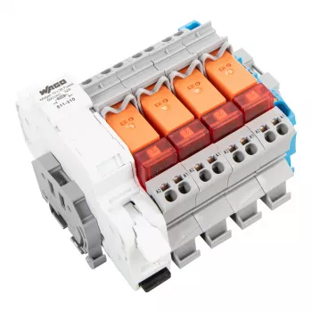 WAGO 821-507 Interface Relay Module, 24 V DC, 1 Changeover Contact, Push-in CAGE CLAMP, Westnetz Compliant