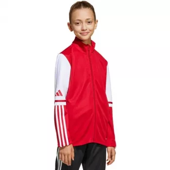 Hanorac de antrenament adidas Squadra 25 pentru copii, Team Power Red/alb, 164cm