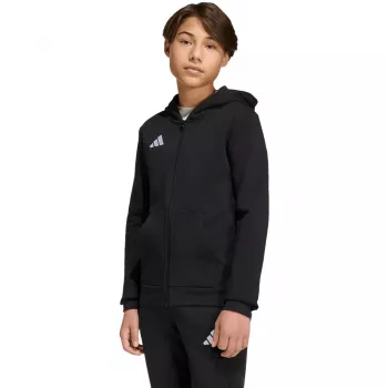 Hanorac cu glugă cu fermoar integral adidas Entrada 26 pentru copii negru 128cm