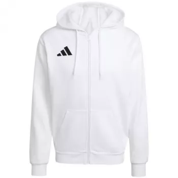 Hanorac cu fermoar integral adidas Entrada 26 pentru bărbați, alb, 2XL
