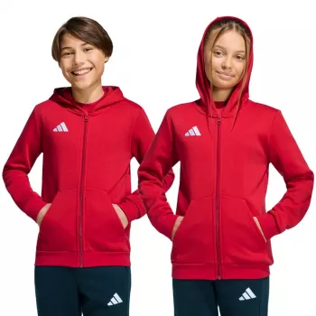 Hanorar adidas Entrada 26 Full Zip, roșu, KH1781, 164 cm
