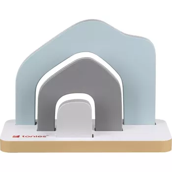 Raft etajat mini TONIES - casă 11003995 (roz) - raft etajat din MDF în formă de casă, roz, cu 2 rafturi, 3 compartimente, pentru camera copiilor, camera bebelușului, certificat EN 71