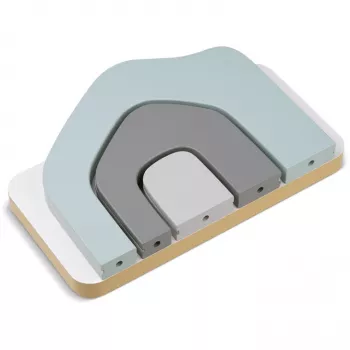 Raft etajat mini TONIES - casă 11003995 (roz) - raft etajat din MDF în formă de casă, roz, cu 2 rafturi, 3 compartimente, pentru camera copiilor, camera bebelușului, certificat EN 71