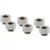 Thermal Grizzly DeltaMate Extender Fitting MF10, Gloss Nickel, 6-Pack