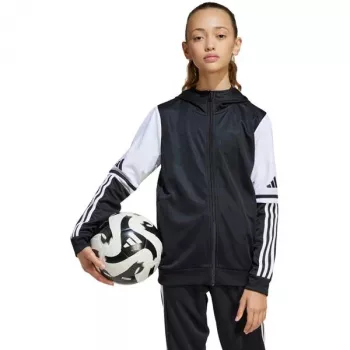 Hanorac adidas Squadra 25 pentru copii, negru/alb, 116 cm