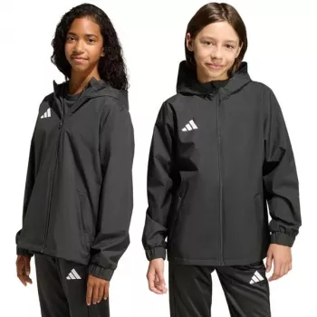 Geacă adidas Entrada 26 All Weather pentru copii, negru, JZ9104, 128 cm