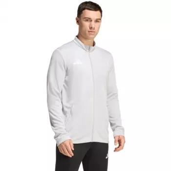 Geacă de antrenament adidas Entrada 26 bărbați gri mărimea L cu fermoar integral AEROREADY poliester reciclat fotbal antrenament
