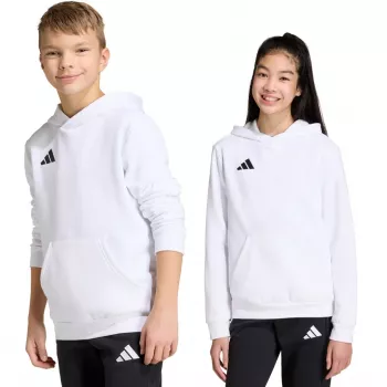 Hanorat cu glugă adidas Entrada 26 copii alb JZ6561 164cm