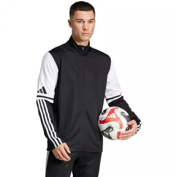 Bluză de antrenament adidas Squadra 25 bărbați cu fermoar 1/4 negru/alb 2XL