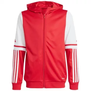 Hanorat cu glugă adidas Squadra 25 copii roșu/alb 116 cm