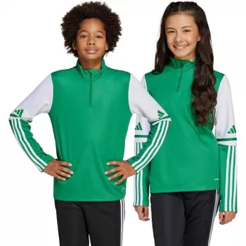 Bluză de antrenament adidas Squadra 25 pentru copii, verde/alb, 116 cm