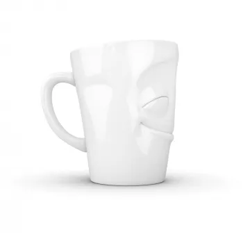 FIFTYEIGHT PRODUCTS T018301 Amused White Handled Mug 350 ml