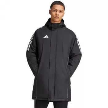 Parka adidas Tiro 24 Stadium pentru bărbați, negru/alb, mărimea M