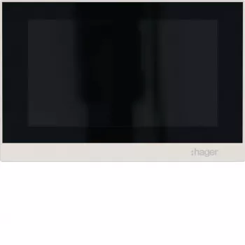 Stație video IP de interior Hager RTQ600X 7 inch touchscreen, hands-free, 2 fire, alb