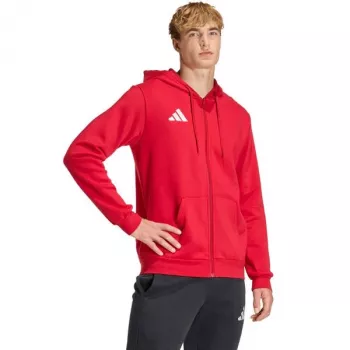 Hanorac cu fermoar integral adidas Entrada 26 pentru bărbați roșu 2XL