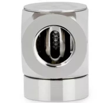 Adaptor rotativ 90° mamă-la-mamă G1/4 Thermal Grizzly DeltaMate, nichel lucios