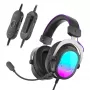 Cască gaming FIFINE H16 7.1 Surround Sound RGB - Negru