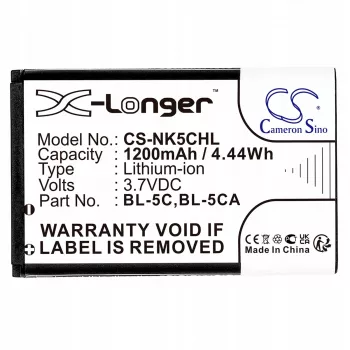 Cameron Sino 1200mAh Li-ion Battery for Nokia BL-5C, BL-5CA, Teltonika, Lark BL-6SP
