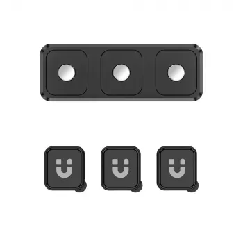 Organizator magnetic de cabluri pentru birou UNITEK SnapHold (set de 3+1), negru