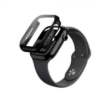 Carcasă Radix Glass AMAZINGTHING cu sticlă călită pentru Apple Watch 46mm, neagră