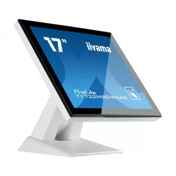 Monitor LED tactil Iiyama ProLite T1732MSC-W5AG 17 inch SXGA 5:4 cu touchscreen capacitiv proiectiv, HDMI, DisplayPort, VGA, difuzoare, negru
