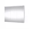 Dulap de baie Domoleti SV 90DL-2, alb lucios, cu lavoar din ceramică, 2 sertare cu închidere lentă