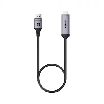 Cablu activ UNITEK DisplayPort 1.4 la HDMI 2.1 8K@60Hz HDR DSC 1,8m