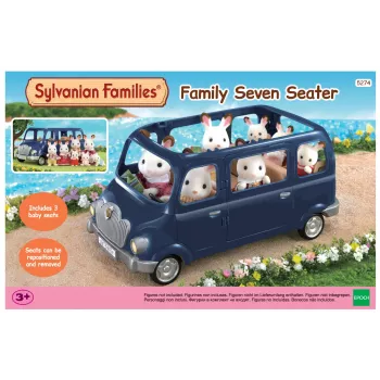 Mașină de familie cu șapte locuri EPOCH Sylvanian Families - roșu burgund