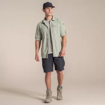 Cămașă de călătorie cu mânecă lungă Craghoppers NosiLife Adventure LS Shirt III pentru bărbați - Bay Leaf, M