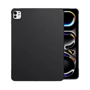 Carcasă spate MRDISC pentru Apple iPad Pro M4 neagră TPU - husă subțire absorbantă de șocuri cu margini ridicate, finisaj mat rezistent la zgârieturi, decupaje precise (MG-BCIPTABPROM4SW)
