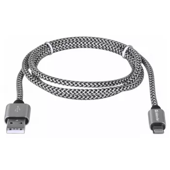 Cablu Defender USB-A la Lightning 1,0m 2,1A alb