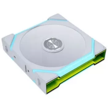 Set de 3 ventilatoare Lian Li UNI FAN SL FLEX Wireless PWM ARGB Reverse Blade 120mm cu controller, alb