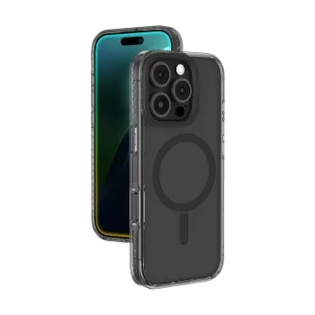 Husă din silicon AMAZINGTHING Titan Pro Mag Case cu inel magnetic pentru iPhone 16 Pro Max - neagră