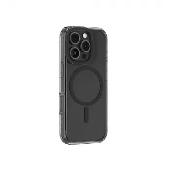 Husă din silicon AMAZINGTHING Titan Pro Mag Case cu inel magnetic pentru iPhone 16 Pro Max - neagră