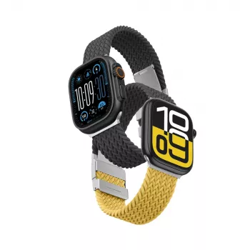 Set AMAZINGTHING Blend Band de 2 curele pentru Apple Watch 45/46/49mm - galben-negru și negru