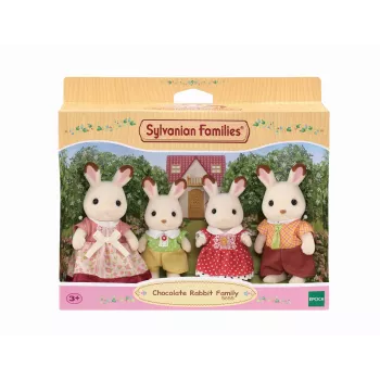 Sylvanian Families Familia Iepure de ciocolată - 4 figurine de colecție